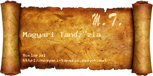 Magyari Tanázia névjegykártya